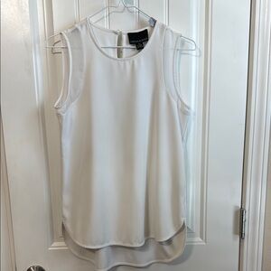 Cynthia Rowley White Sleeveless Relaxed Tank Top